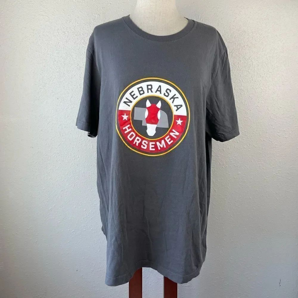 Nebraska Horseman Short Sleeve T-Shirt Size 2TG EUC